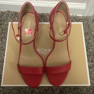 Red Simone Mid Sandal